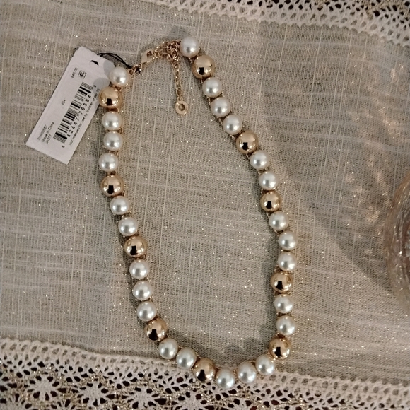 Anne Klein Gold with Pearls Bead Necklace - Picture 5 of 6